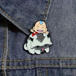 Avatar: The Last Airbender: Aang and Appa Enamel Lapel Pin 2000s Retro New